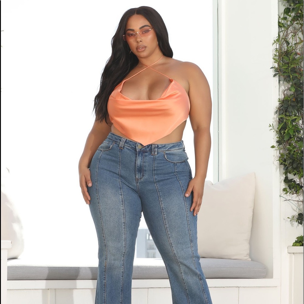 Satin backless top- NEW without tags - Picture 6 of 7